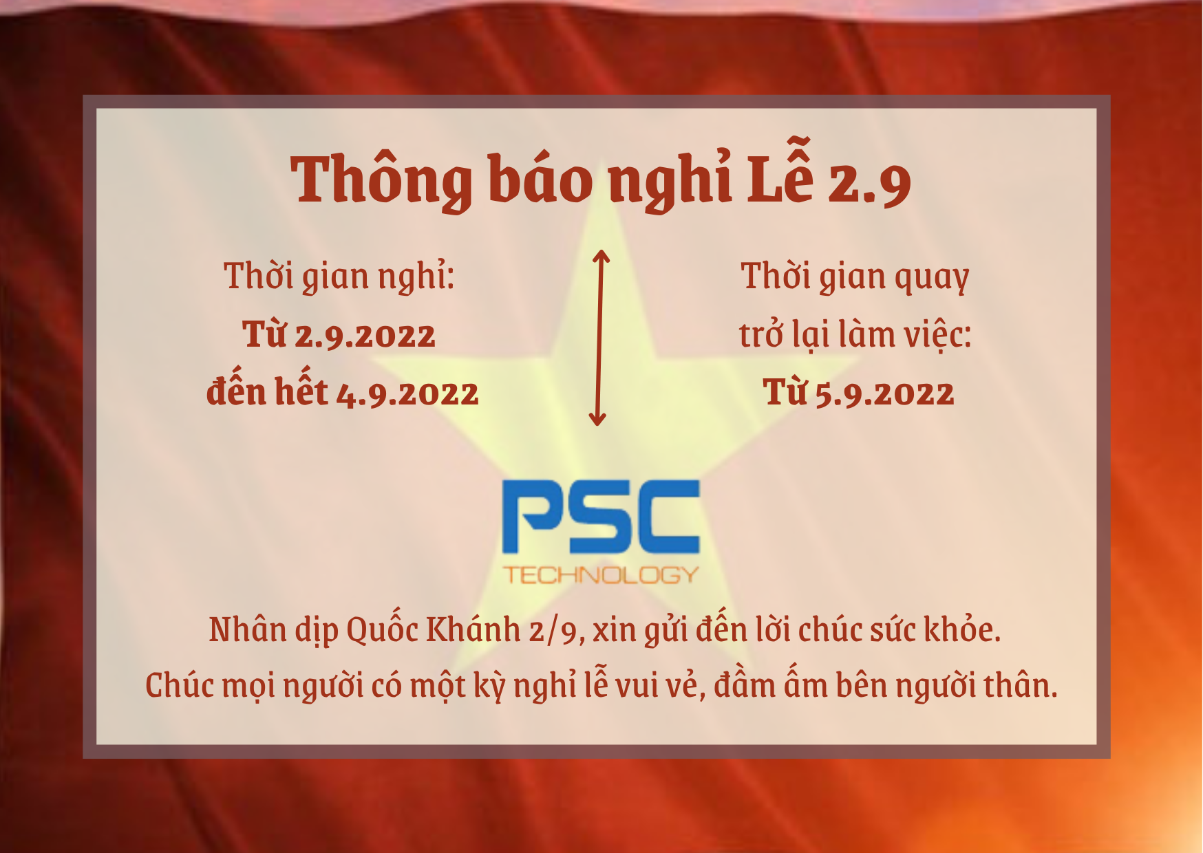 Thông báo nghỉ 2/9